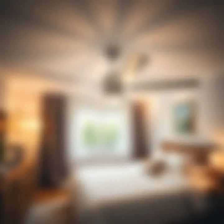 White Ceiling Fan Creating Cozy Atmosphere in Bedroom White ceiling fan enhancing the ambiance of a cozy bedroom