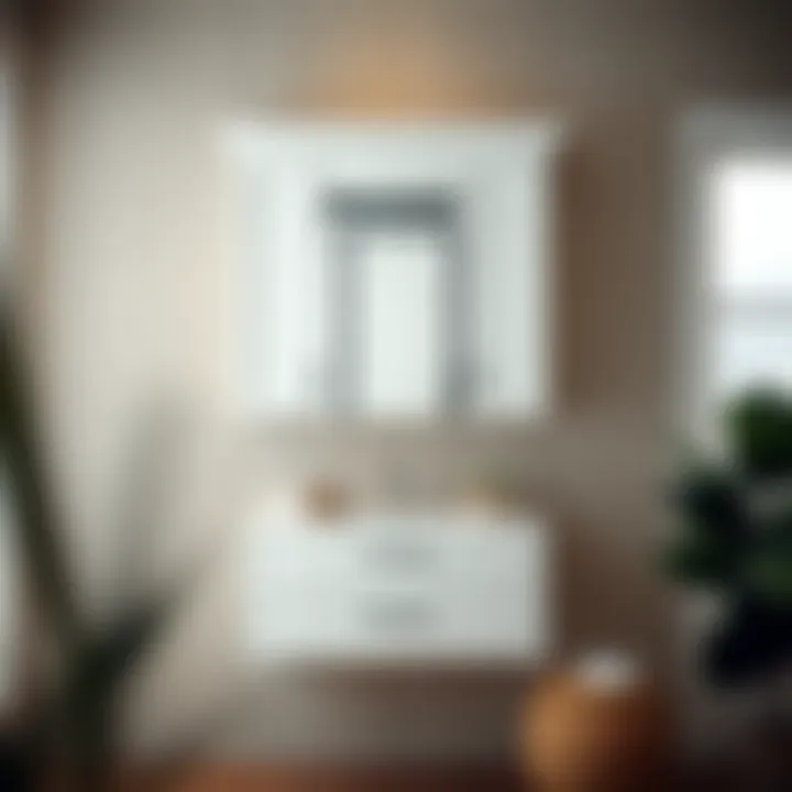 Elegant Wall-Mounted Cabinet Elegant wall-mounted cabinet enhancing bathroom aesthetics