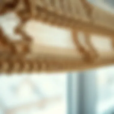 Close-up of textured materials used in woven Roman shades