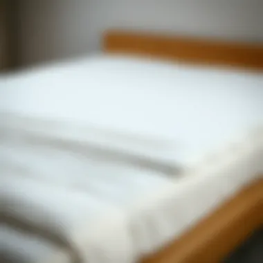 Extended twin bed with fitted sheet