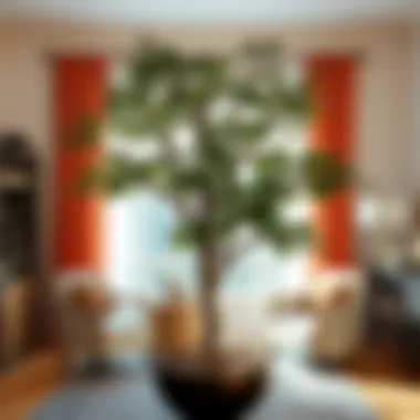 Versatile Uses of Faux Fiddle Trees in Decor Diverse applications of faux plants in various interior styles