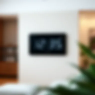 Innovative frameless wall clock featuring a digital display