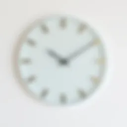 Elegant frameless wall clock showcasing minimalist design