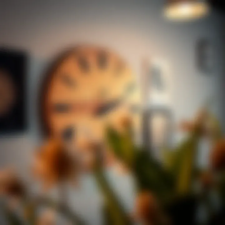 Artistic frameless wall clock made from reclaimed wood