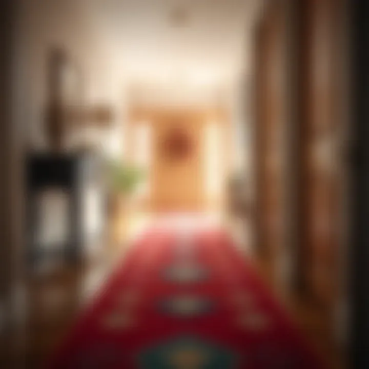 Bringing Color to Life Colorful front hall runner adding personality to a space