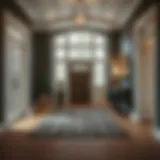 Elegant front hall runner in a modern entryway