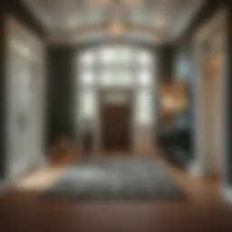 Elegant front hall runner in a modern entryway