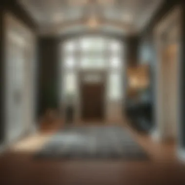 Elevating Entryways with Style Elegant front hall runner in a modern entryway