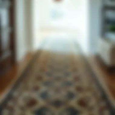 The Art of Texture and Design Textured front hall runner showcasing intricate patterns
