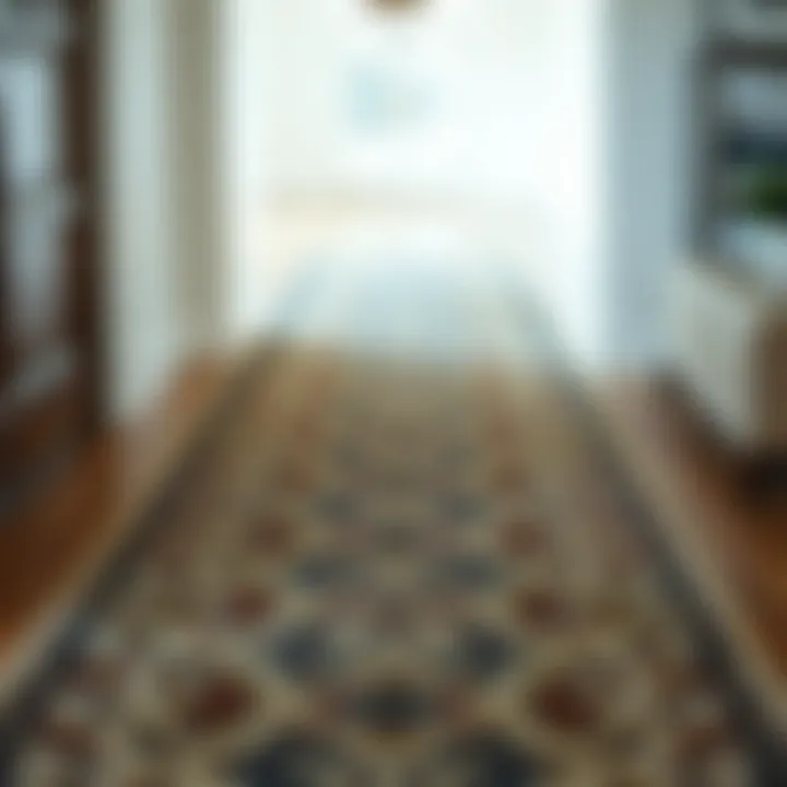 The Art of Texture and Design Textured front hall runner showcasing intricate patterns