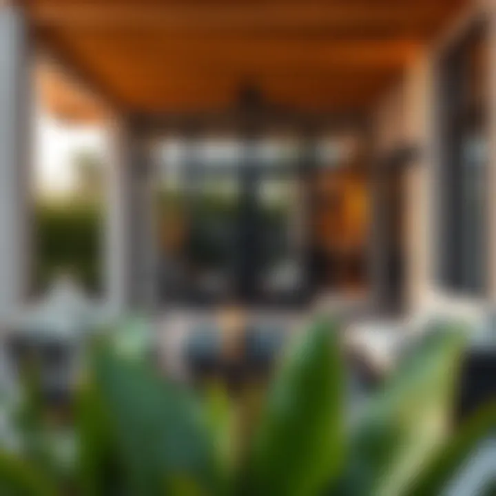 Stylish front patio design reflecting modern aesthetics