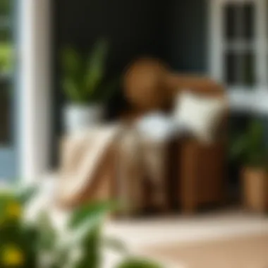 Functional Wicker Storage for Outdoor Spaces Functional outdoor wicker storage solution