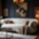 Luxurious fur sofa cover enhancing interior design