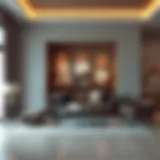 Elegant furniture arrangement in a modern living room