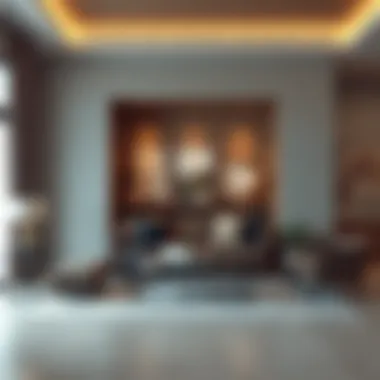 Elegant furniture arrangement in a modern living room