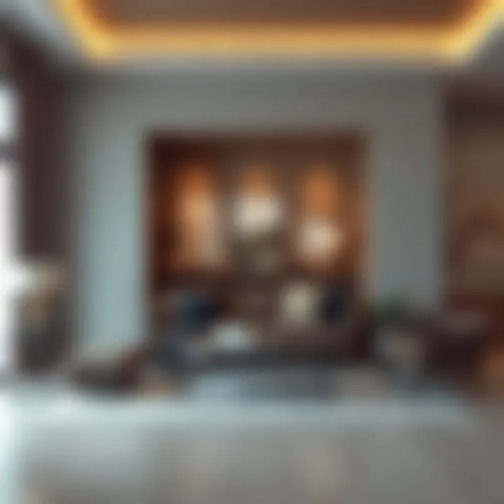 Elegant furniture arrangement in a modern living room