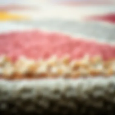 Close-up of various rug materials highlighting texture and quality, ideal for different interior styles.