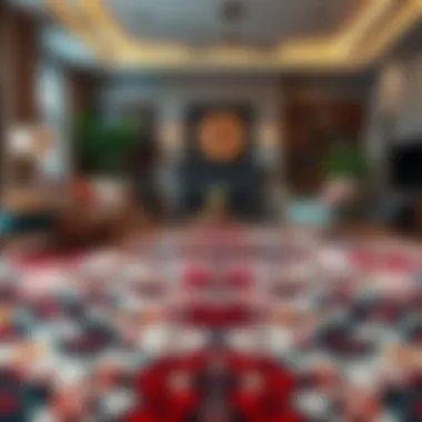 A stunning 6 by 9 area rug showcasing intricate patterns and vibrant colors in a modern living room.