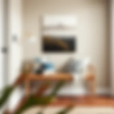 Elegant wooden entryway bench with decorative pillows