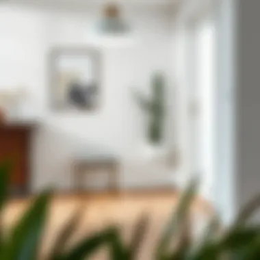 Minimalist metal entryway bench in a contemporary setting