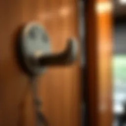 A close-up view of a heavy-duty door hanger showcasing its robust design.