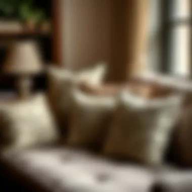 Historical evolution of sham pillow covers displayed through vintage designs