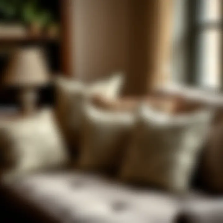 Historical evolution of sham pillow covers displayed through vintage designs