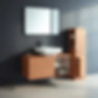 Contemporary vanity with integrated sink