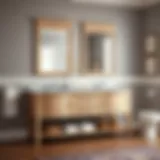 Elegant Dual Sink Vanity Elegant bathroom vanity with dual sinks