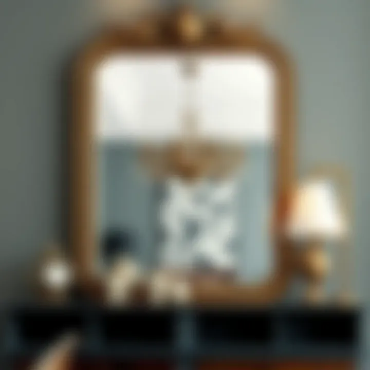 Artistic vintage mirror showcasing unique craftsmanship
