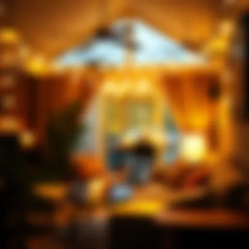 Cozy Ambiance with Indoor String Lights Cozy indoor space illuminated with string lights