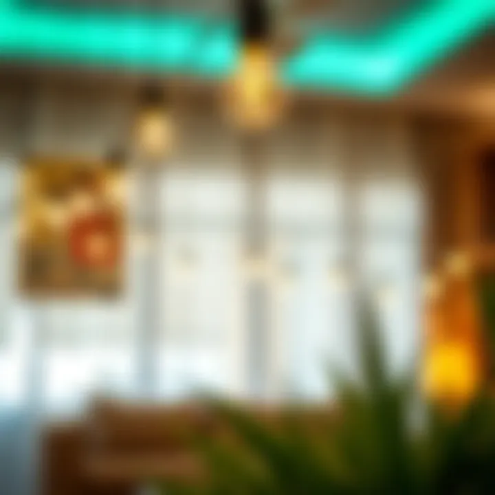 Creative arrangement of string lights for aesthetic appeal