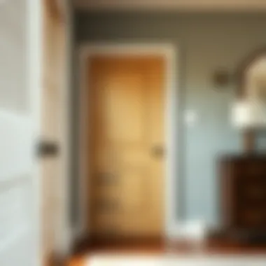 Diagram illustrating the installation process of prehung interior doors