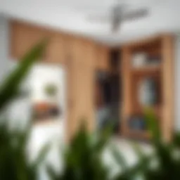 Innovative garage and coat closet integration showcasing space efficiency