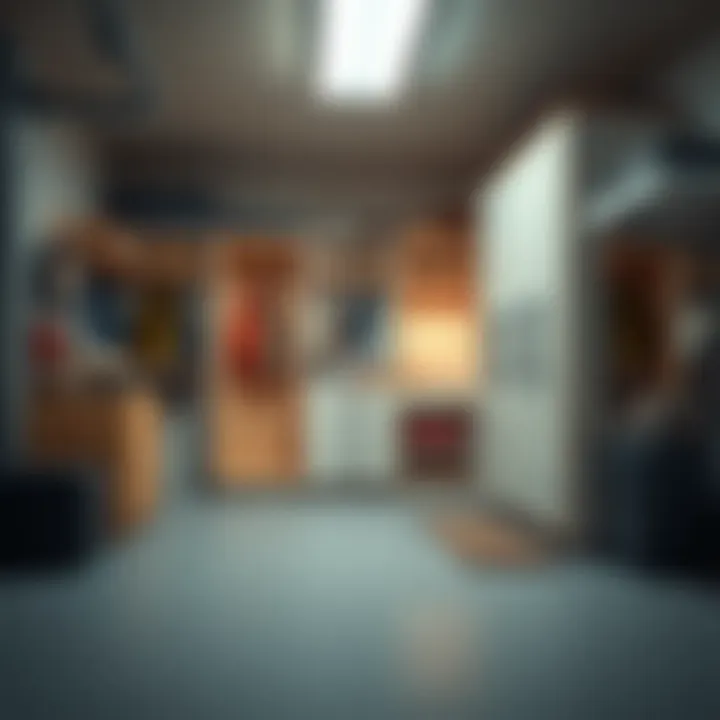 Optimized layout for combined garage and coat closet