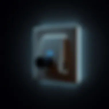 Elegant Remote Controlled Light Switch with Smart Features Close-up of an elegant remote controlled light switch featuring smart technology