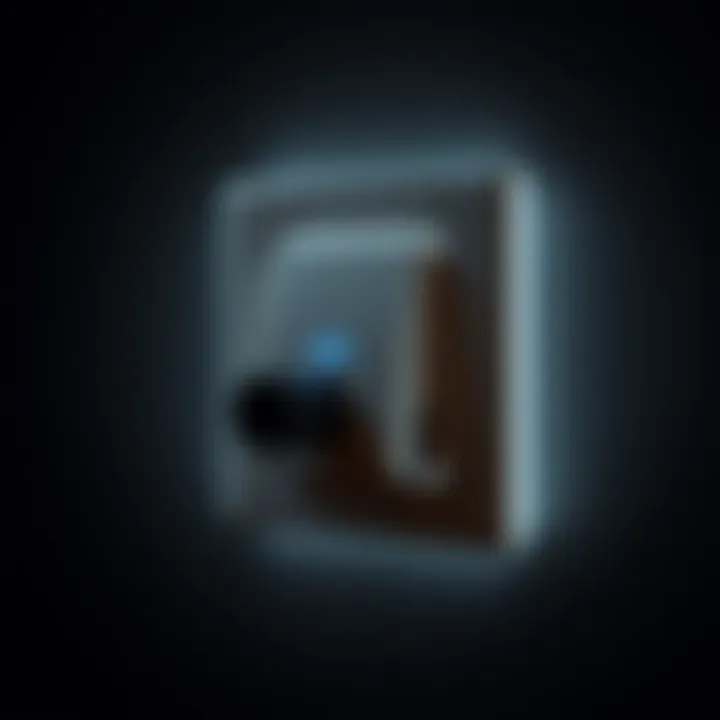 Elegant Remote Controlled Light Switch with Smart Features Close-up of an elegant remote controlled light switch featuring smart technology