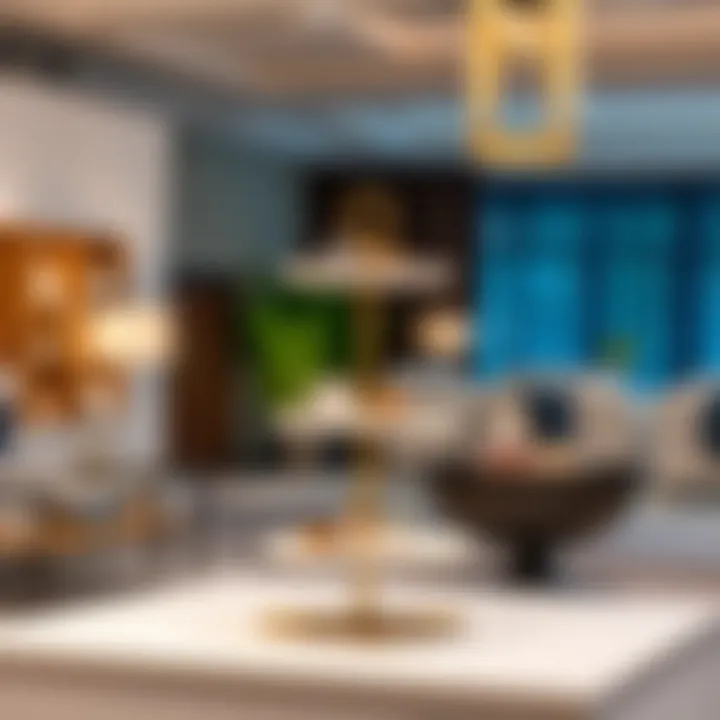 Event Display with a Three-Tier Stand Stylishly arranged three-tier stand for an event display