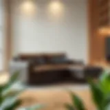 Elegant leather chaise lounge with storage compartment