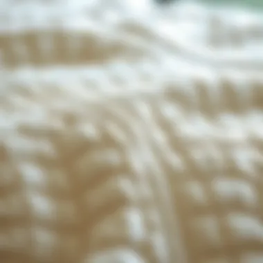 Close-up view of the intricate design on a cotton quilt