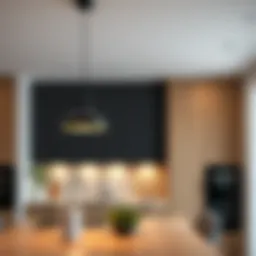 Modern pendant lighting in a contemporary kitchen