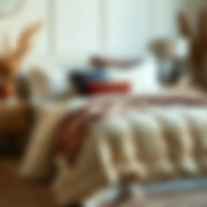 Seasonal adaptation of king size comforter set with cozy accessories