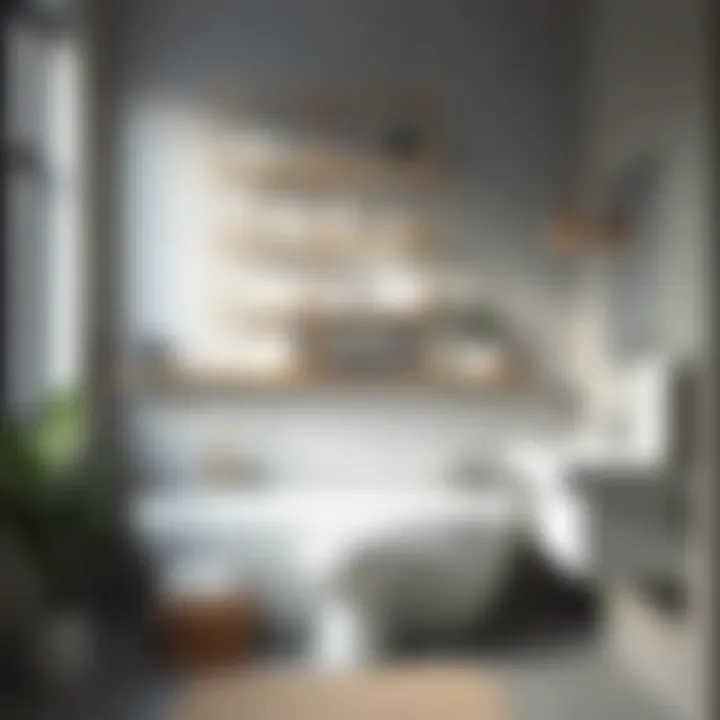 Elegant Bathroom Shelving Solutions Elegant bathroom shelving in a modern space