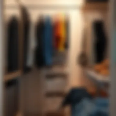 Hanging closet organizer with multiple compartments