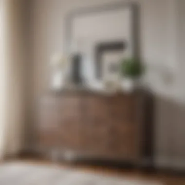 Elegant small dresser in modern apartment setting