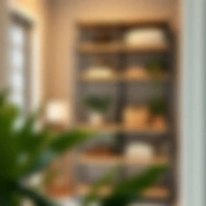 Vertical shelving unit for small spaces