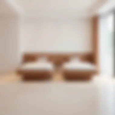 Elegant design of twin beds with practical aesthetics