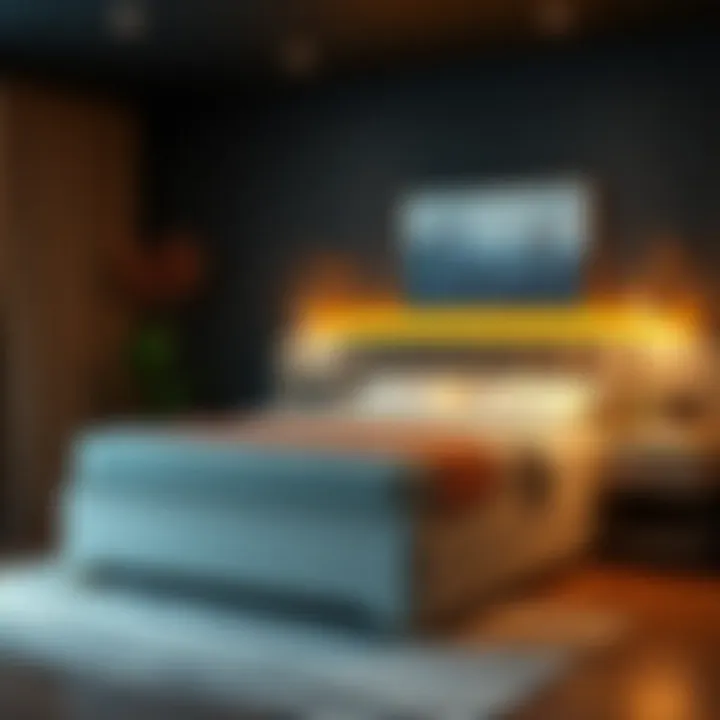 Stylish twin bed with under-bed storage solutions