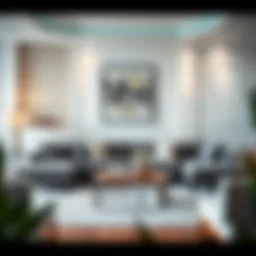 Luxurious couch arrangement in a modern living room