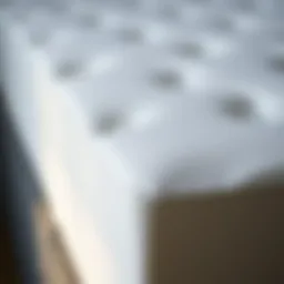 Close-up of memory foam texture demonstrating density